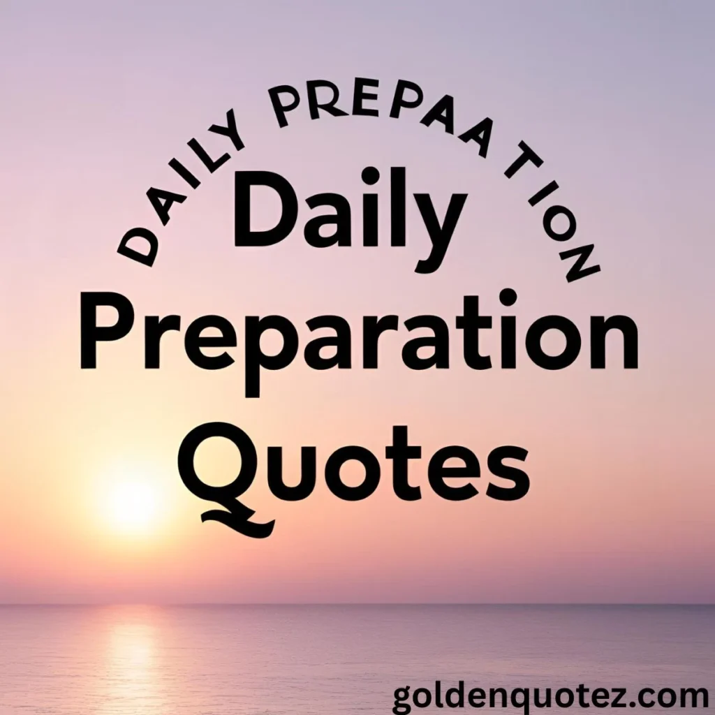 Daily Preparation Quotes 