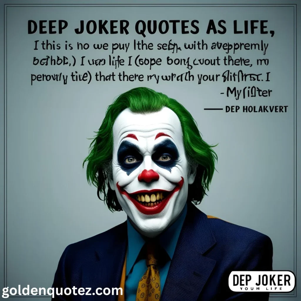 Deep Joker Quotes About Life
