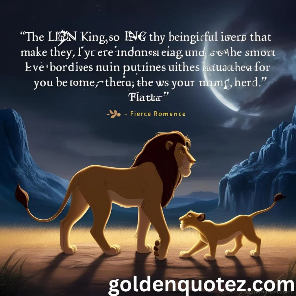 Lion King-Inspired Quotes for Fierce Romance
