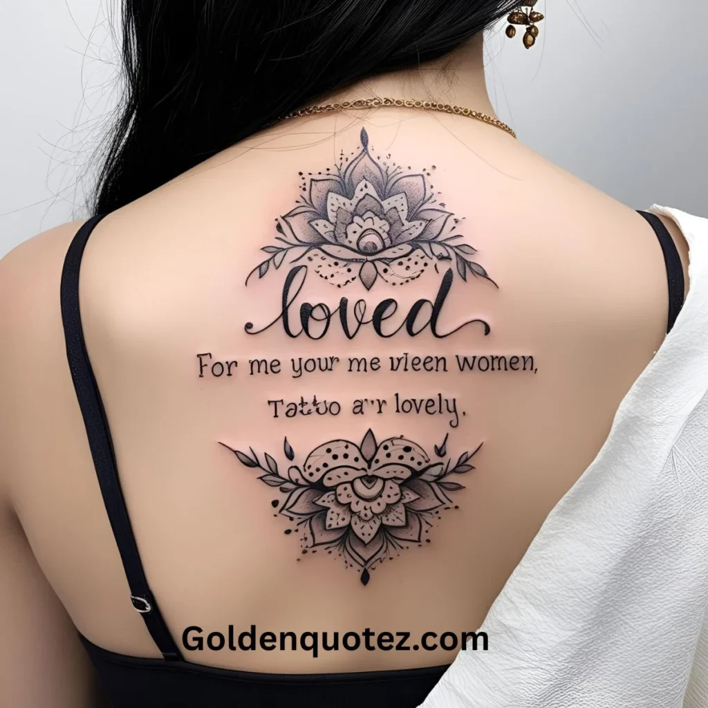 Loved Tattoo Quotes for Women 