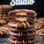 Peanut Butter Cookies with Salted Caramel Drizzle Recipe